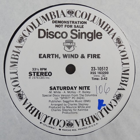 Earth, Wind & Fire - Saturday Nite/On Your Face 12" - Groovaholiks ...