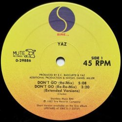 画像2: Yaz - Don't Go (Re-Mixes)/Winter Kills  12"