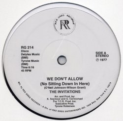 画像1: The Invitations - We Don't Allow (No Sitting Down In Here)/Funky Road  12"