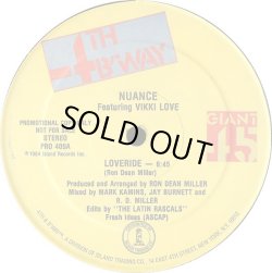 画像1: Nuance Featuring Vikki Love - Loveride (3Vers Promo)  12" 