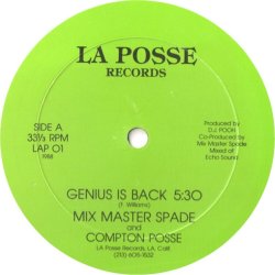 画像1: Mix Master Spade and Compton Posse - Genius Is Back  12"