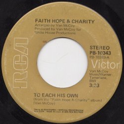 画像1: Faith Hope & Charity - To Each His Own/Find A Way  7"