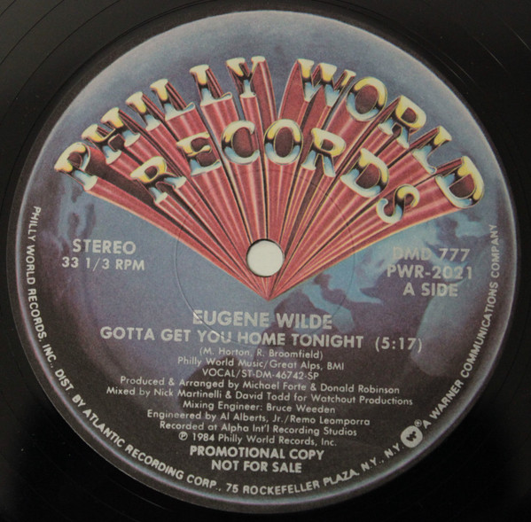 Eugene Wilde Gotta Get You Home Tonight 12" Groovaholiks Records