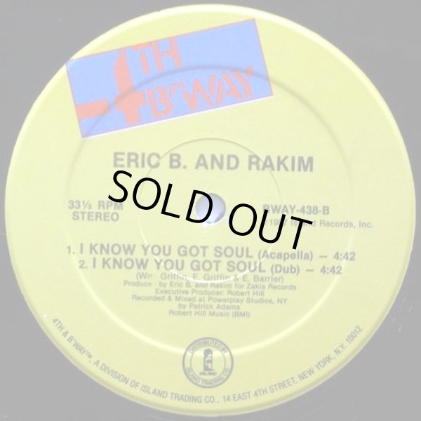 画像2: Eric B. And Rakim - I Know You Got Soul  12"