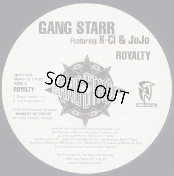 画像1: Gang Starr feat: K-Ci & Jojo  -  Royalty  12"