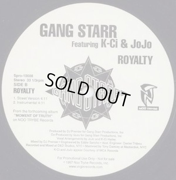 画像2: Gang Starr feat: K-Ci & Jojo  -  Royalty  12"