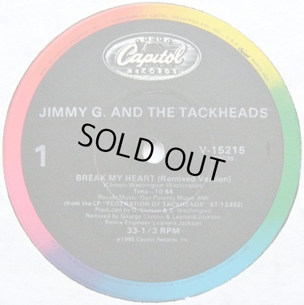 画像1: Jimmy G And The Tackheads - Break My Heart  12"