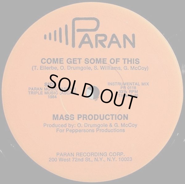 画像2: Mass Production - Come Get Some Of This  12" 