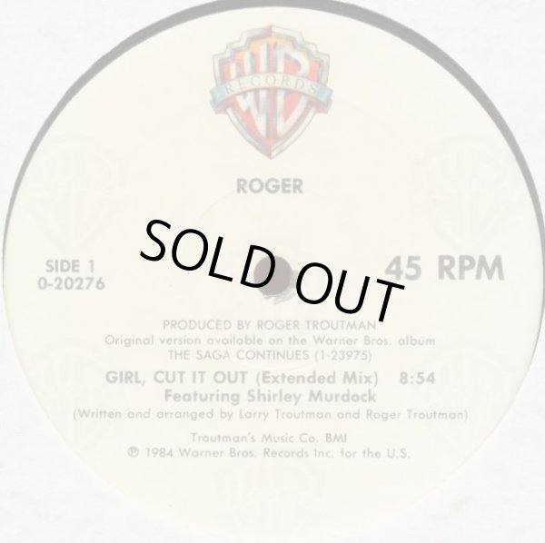 画像2: Roger - Girl, Cut It Out (Extended Mix feat:Shirley Murdock)/So Ruff, So Tuff  12"