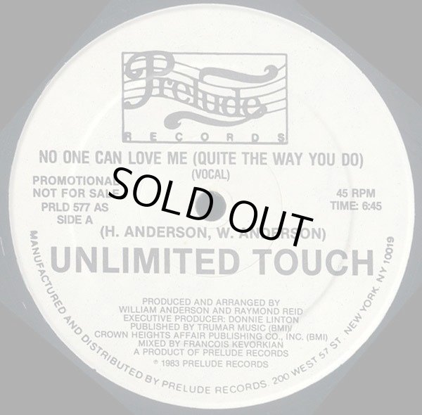 画像1: Unlimited Touch - No One Can Love Me (Quite The Way You Do)  12"