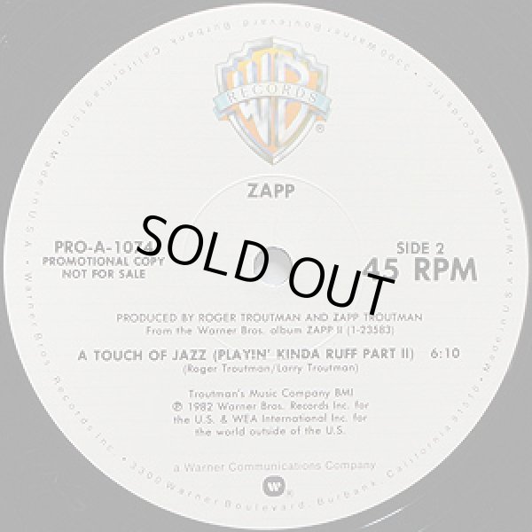 画像3: Zapp - Doo Wa Ditty/A Touch Of Jazz  12"