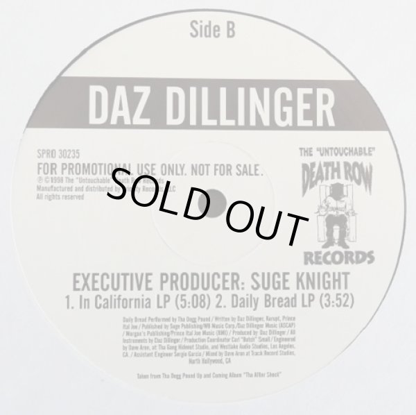 画像2: Daz Dillinger - In California/Our Daily Bread  12"