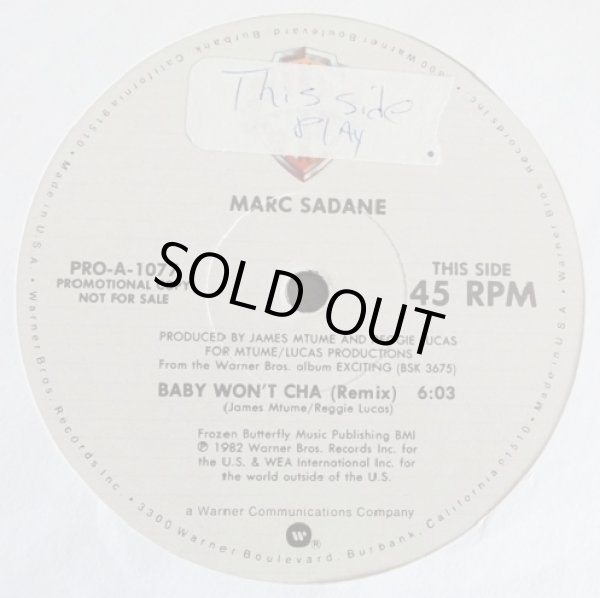 画像2: Marc Sadane/Miss Piggy - Baby Won't Cha/Stereau Warmup/Exercise Your Rights  12"