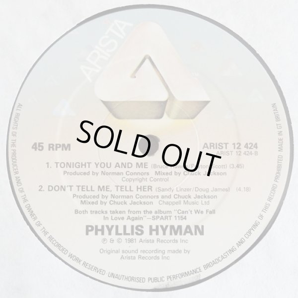 画像3: Phyllis Hyman - You Sure Look Good To Me/Tonight You And Me/Don't Tell Me,Tell Her  12"