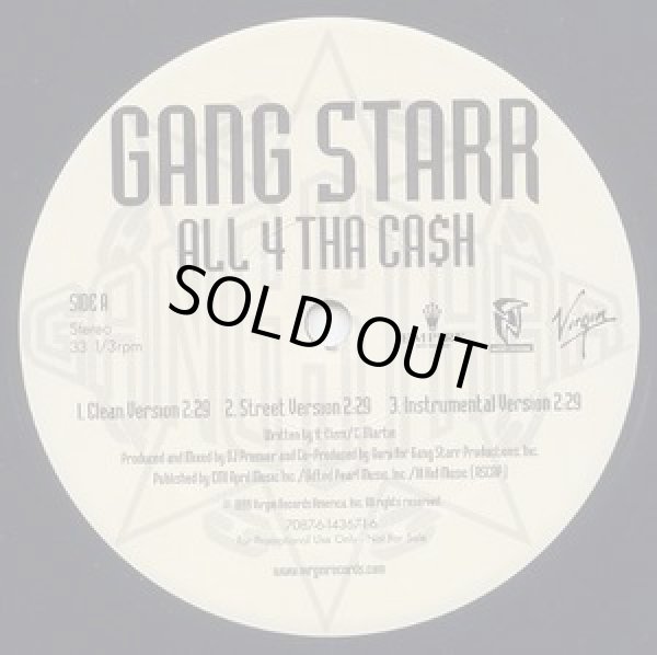 画像1: Gang Starr - All 4 Tha Ca$h/The ? Remainz  12" 