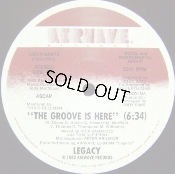 画像1: Legacy - The Groove Is Here  12"