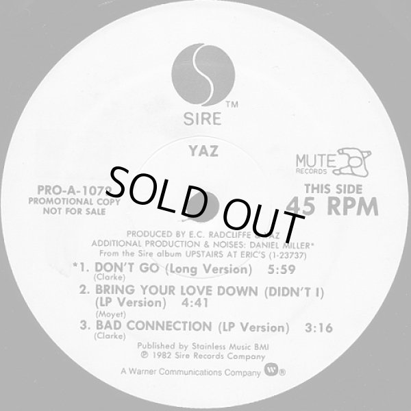 画像3: Yaz/Sunfire - Don't Go/Bring Your Love Down/Bad Connection/Shake Your Body  12"