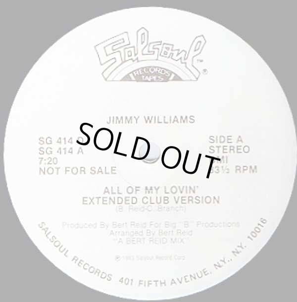 画像1: Jimmy Williams - All Of My Lovin'  12"