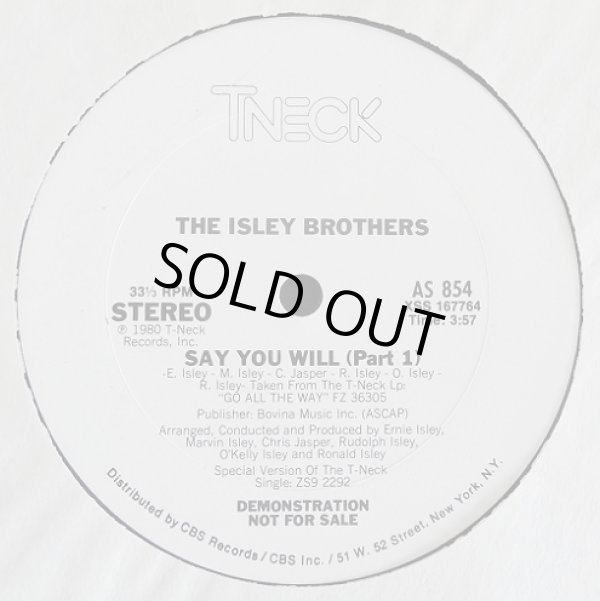 画像1: The Isley Brothers - Say You Will (Part 1 & 2)  12"