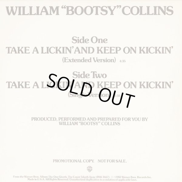 画像1: (William) Bootsy Collins - Take A Lickin' And Keep On Kickin'  12"