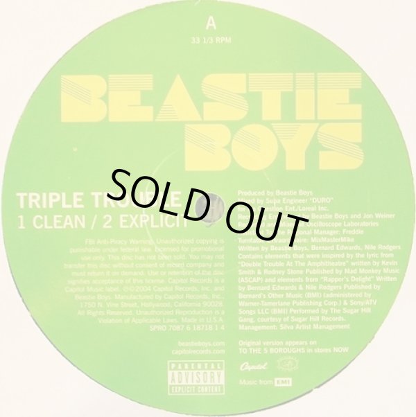 画像1: Beastie Boys  -  Triple Trouble  12"