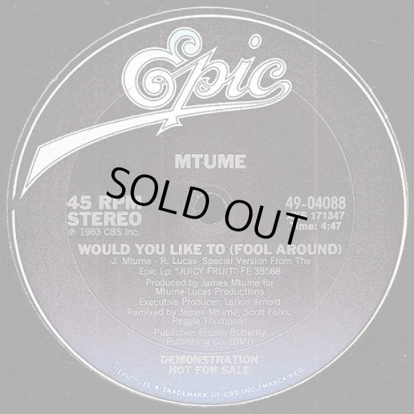 画像1: Mtume - Would You Like To (Fool Around)/Let's Fool Around  12" 