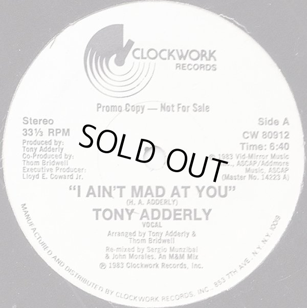 画像1: Tony Adderly - I Ain't Mad At You  12" 