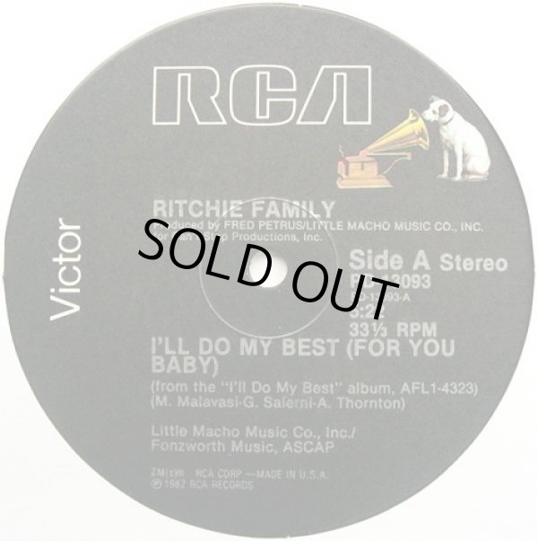 画像1: Ritchie Family - I'll Do My Best (For You Baby)/You've Got Me Dancin'   12"