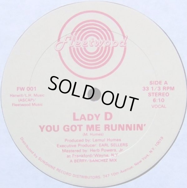 画像1: Lady D - You Got Me Runnin'  12"