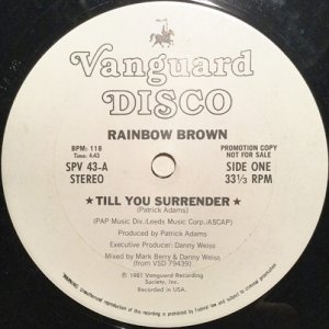 画像: Rainbow Brown - Till You Surrender  12"