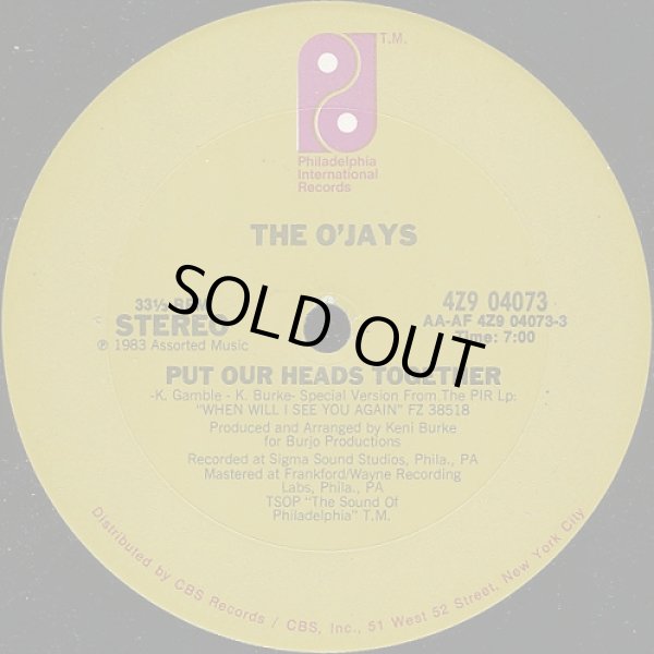 画像1: The O'Jays - Put Our Heads Together (With Inst)  12"