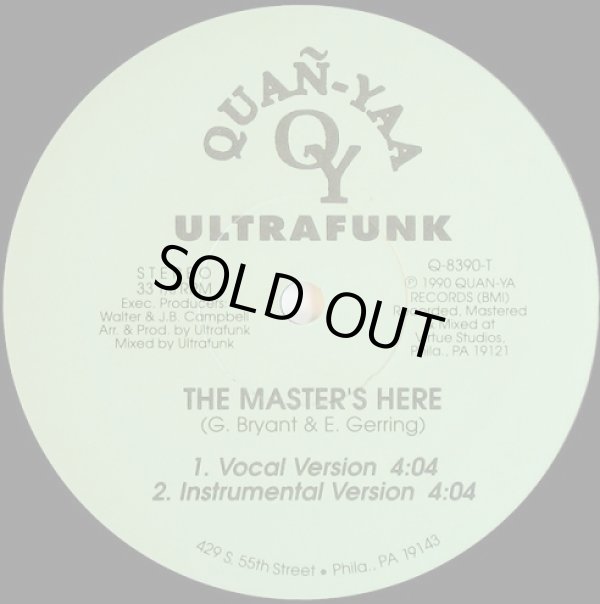 画像1: Ultrafunk & Yvette - The Master's Here/Hit It With The "-Ize"  12" 