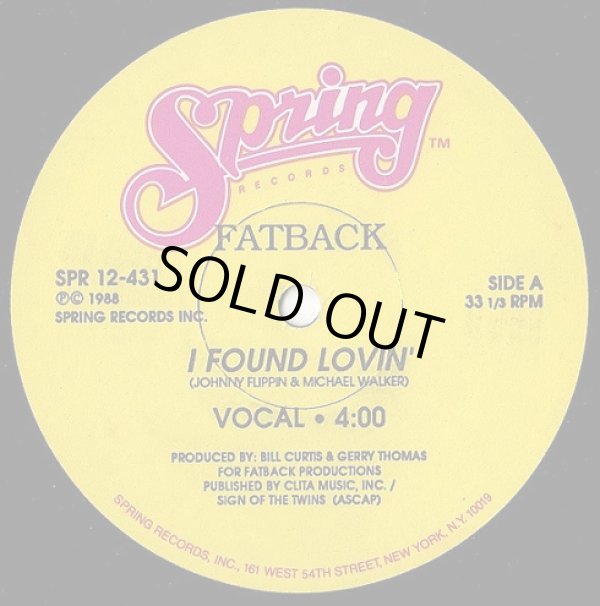 画像1: Fatback - I Found Lovin'  12"