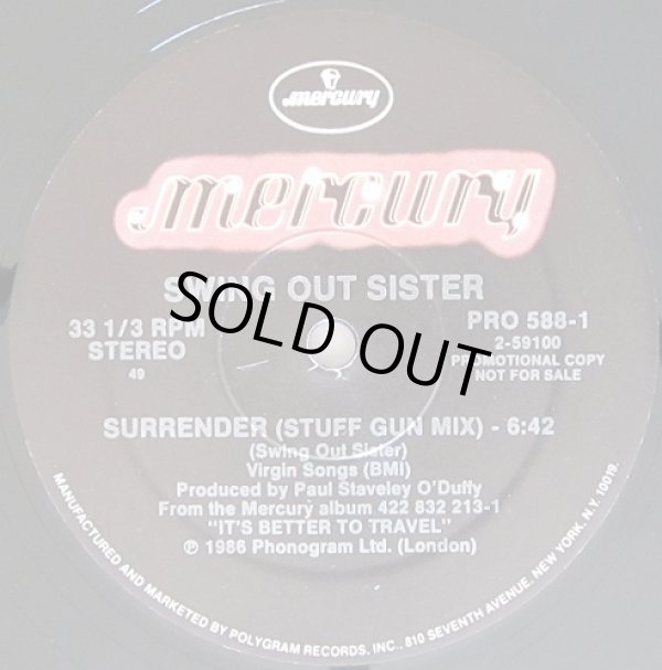 画像2: Swing Out Sister - Surrender (Pop Stand Mix/Stuff Gun Mix)   12"