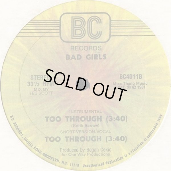 画像2: Bad Girls (feat Jocelyn Brown) - Too Through  12" 