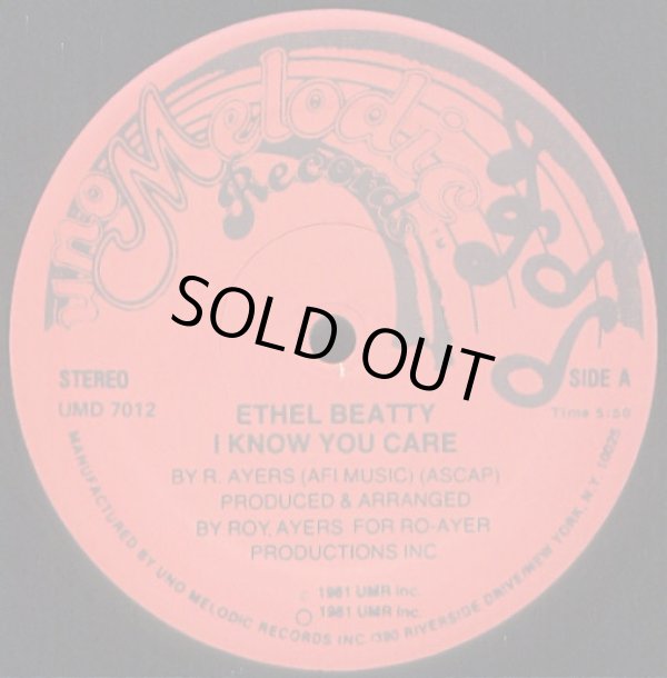 画像1: Ethel Beatty - I Know You Care/It's Your Love  12"