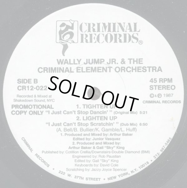 画像2: Wally Jump Jr & The Criminal Element - Tighten Up (I Just Can't Stop Dancin')   12" 