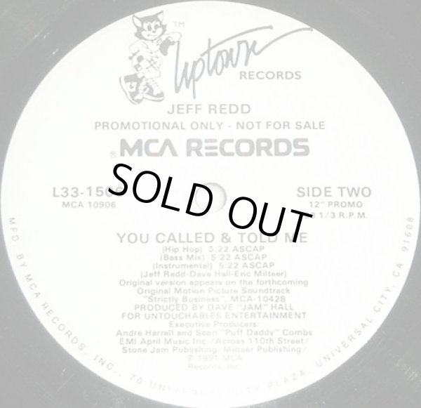 画像2: Jeff Redd - You Called & Told Me (5Vers Promo)  12"