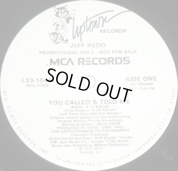 画像1: Jeff Redd - You Called & Told Me (5Vers Promo)  12"