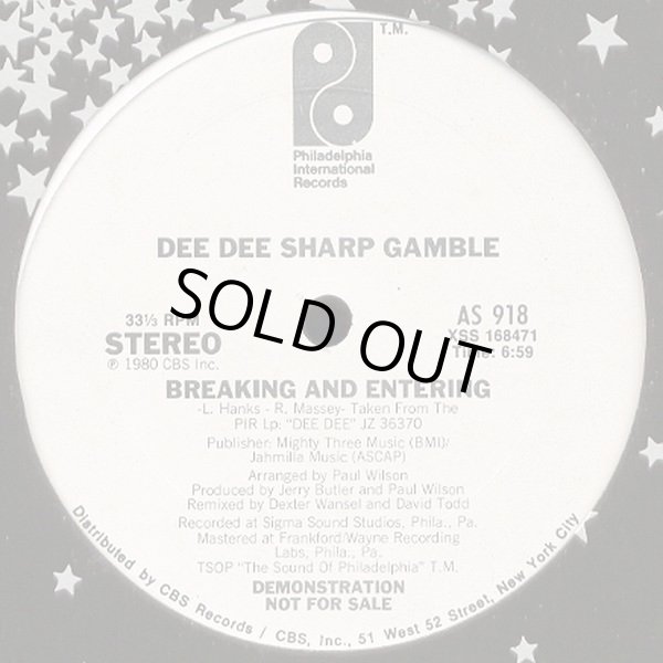 画像1: Dee Dee Sharp Gamble - Breaking And Entering/Let's Get This Party Started  12"