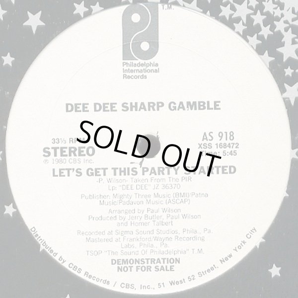 画像2: Dee Dee Sharp Gamble - Breaking And Entering/Let's Get This Party Started  12"