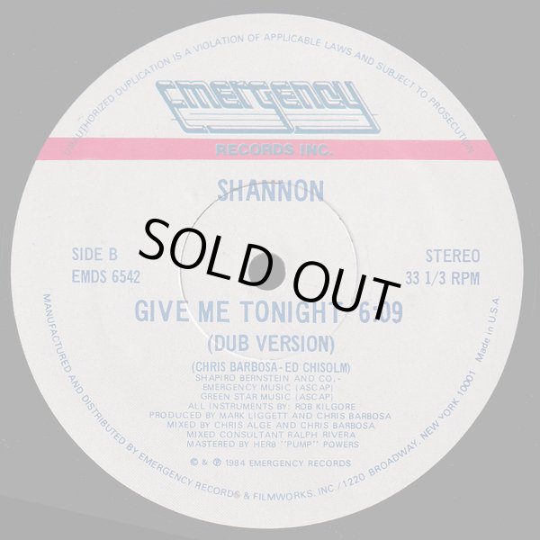 画像2: Shannon - Give Me Tonight 12"