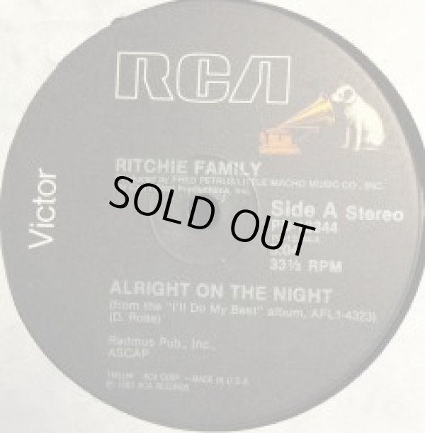 画像1: Ritchie Family - Alright On The Night/You Can Always Count On Me  12"  