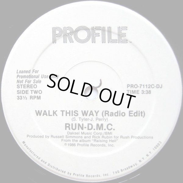 画像1: Run-D.M.C. - Walk This Way (5:11/Radio Edit 4:38)  12"