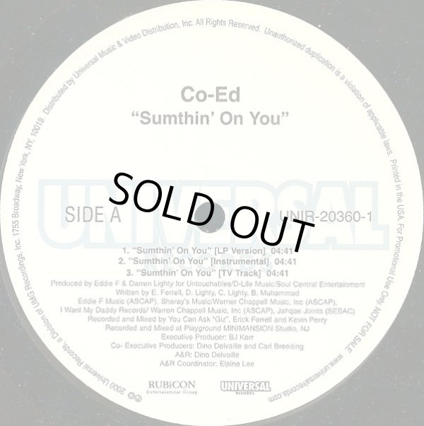 画像1: Co-Ed - Sumthin' On You/Roll Wit Me (Remix)  12"