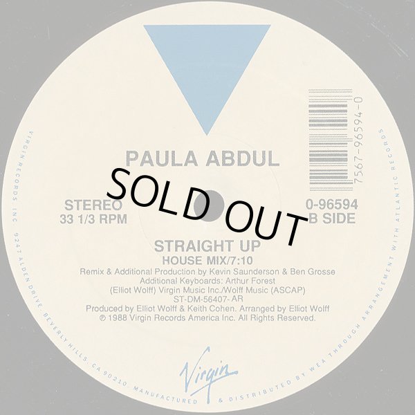 画像2: Paula Abdul - Straight Up (3Mixes)  12"