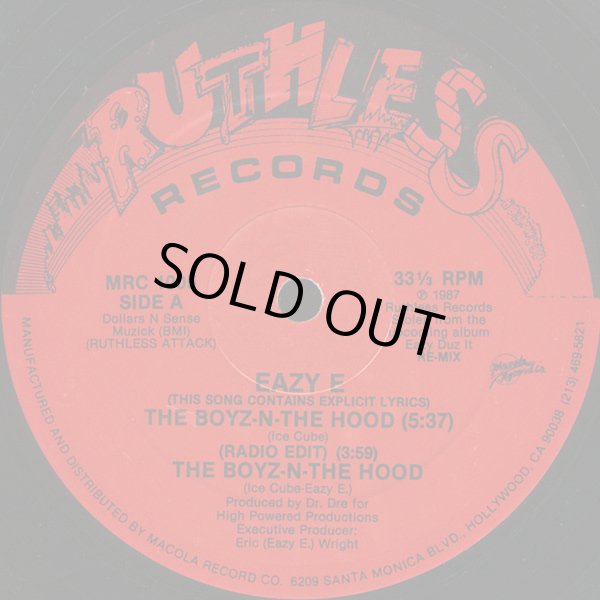 画像1: Eazy E - The Boyz-N-The Hood/L.A. Is The Place/Fat Girl  12"  