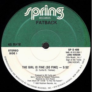 画像: Fatback - The Girl Is Fine (So Fine)  12"