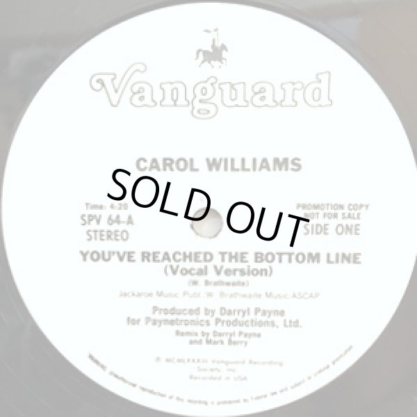 画像1: Carol Williams - You've Reached The Bottom Line  12"