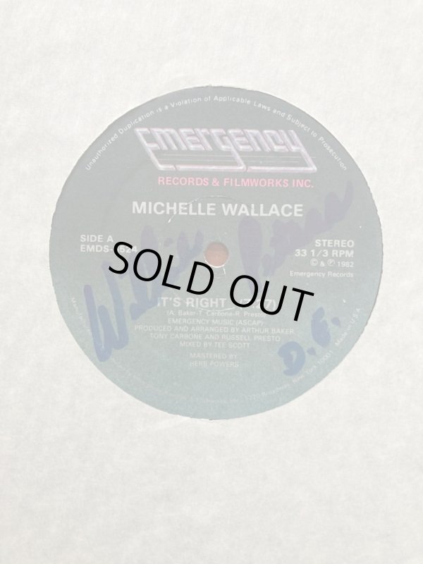 画像1: Michelle Wallace - It's Right/Tee's Right  12"